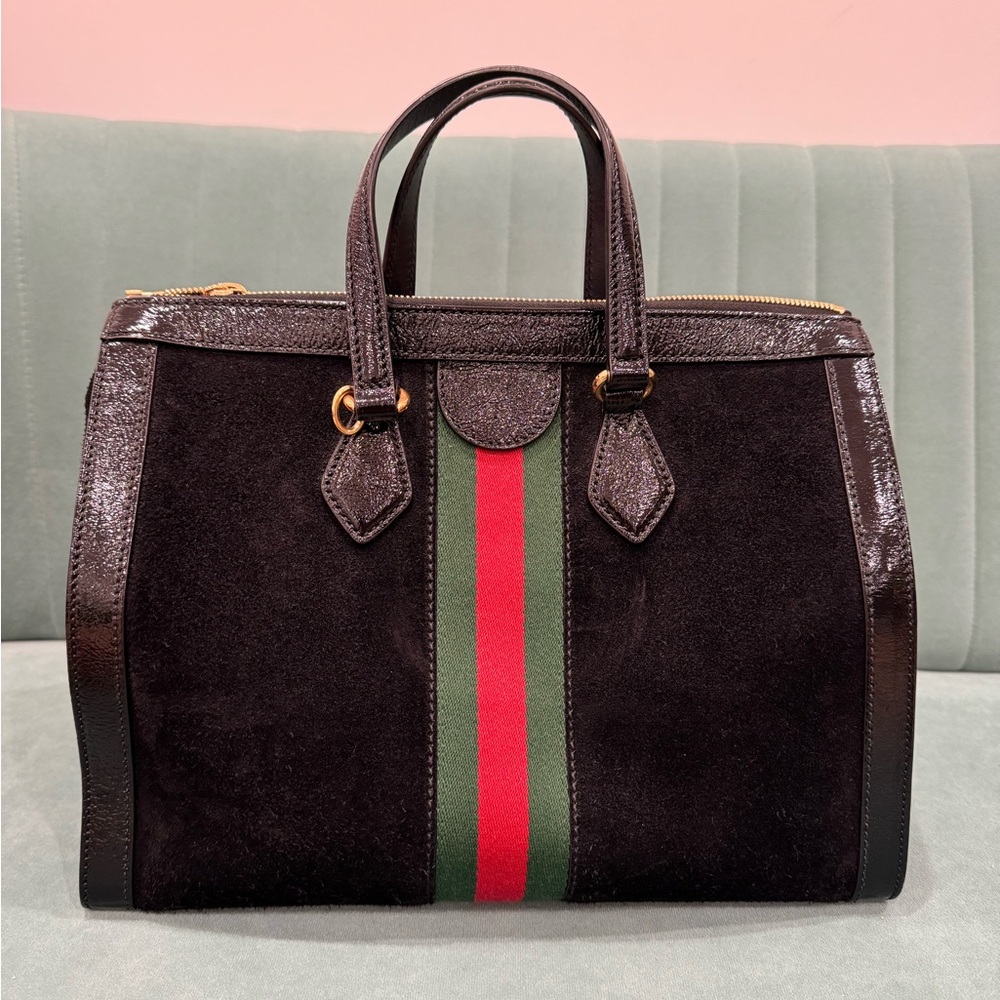 Gucci Suede Medium Ophidia Tote / 524537 I Includes strap and dust bag I - Picture 4 of 11